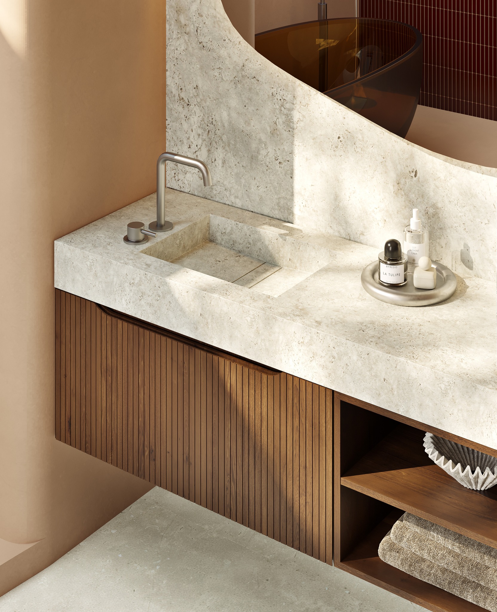 Foto : Amber Embrace: Warme Elegantie met Krachtig Contrast