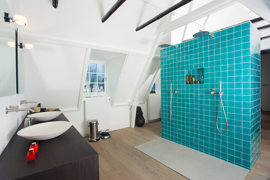 Foto: Cocoon large shower XL shower double wash basin double basin vanity