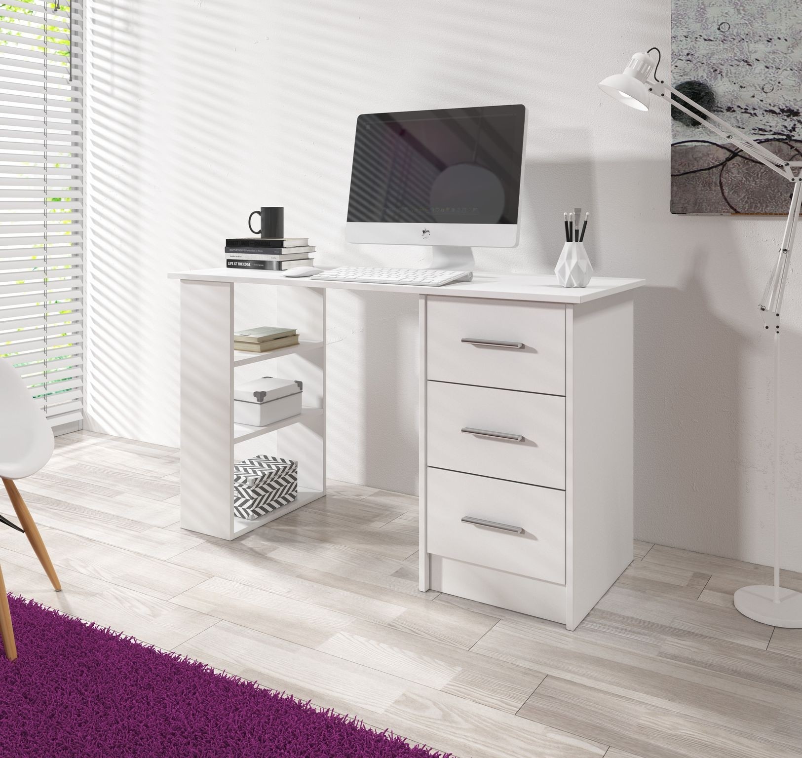 Foto: bureau holt wit 120cm
