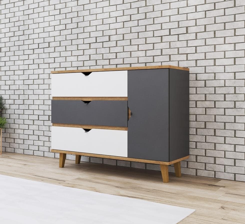 Foto: commode macon   grijs   wit   eiken1 2