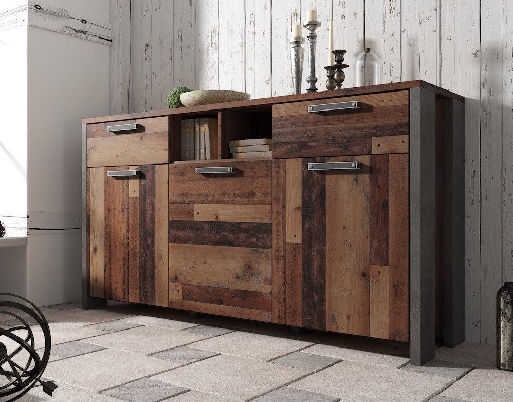 Foto: dressoir cade   eiken   grijs   156 cmm