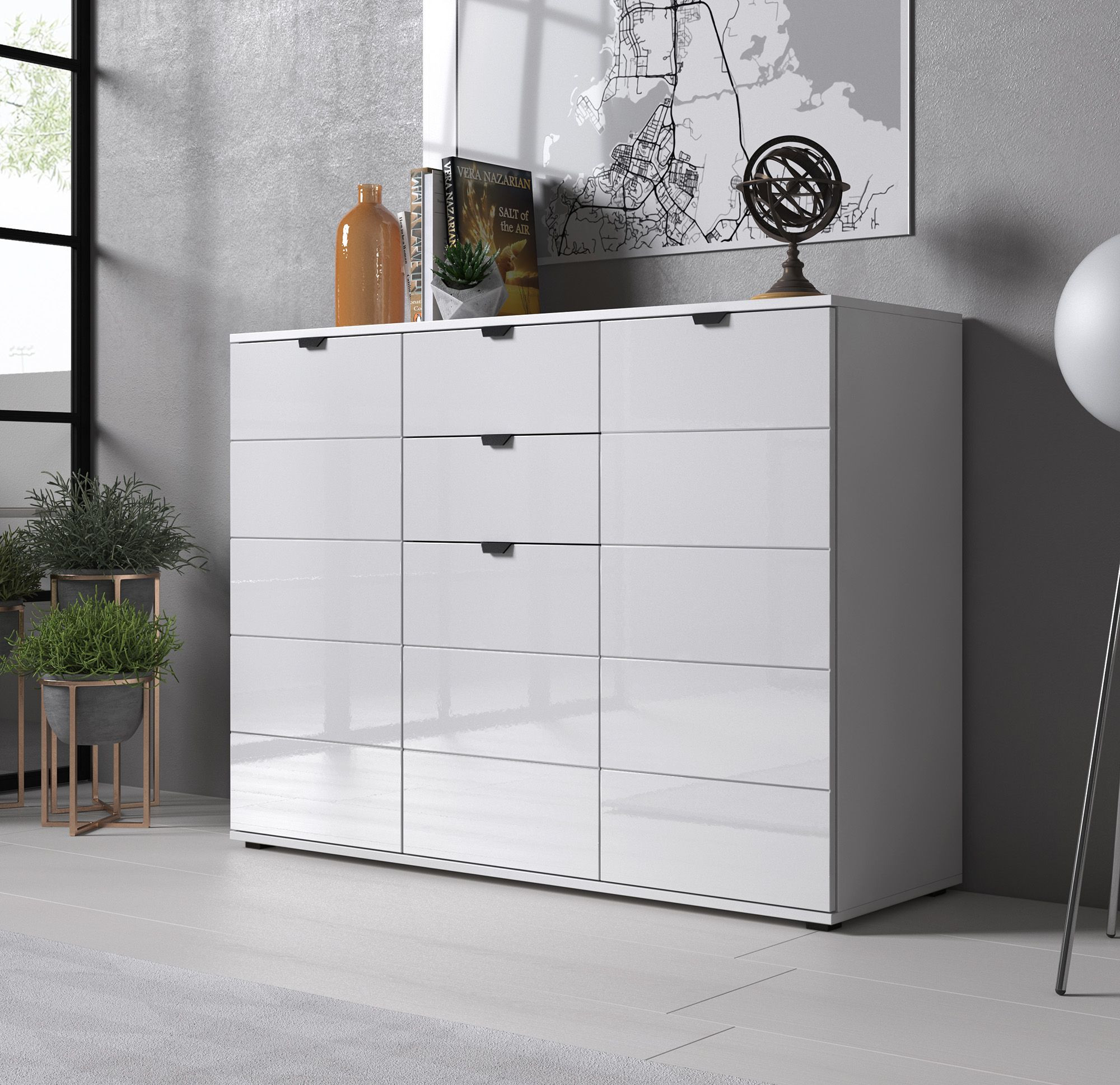 Foto: dressoir dallon   wit   135 cm meubella