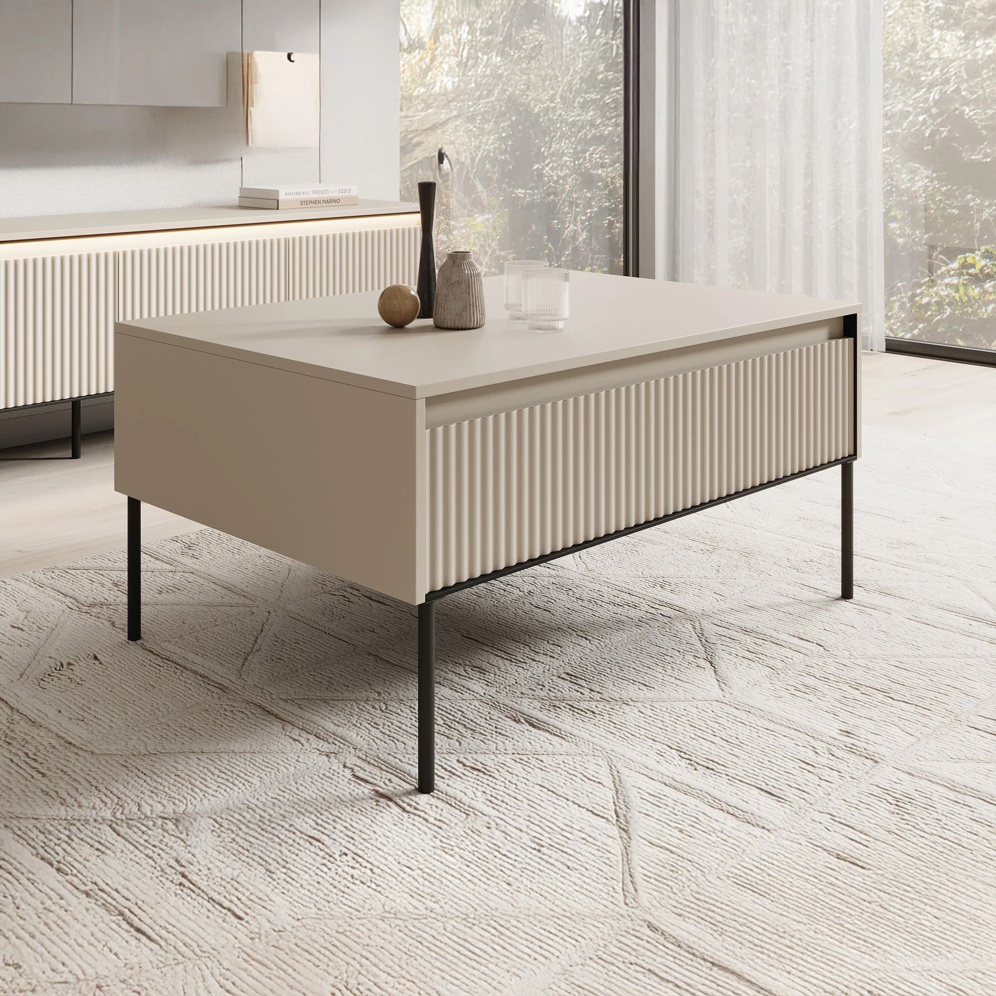 Foto: Timoteo Salontafelmetopbergruimte Beige 100x50x70cmmeubella