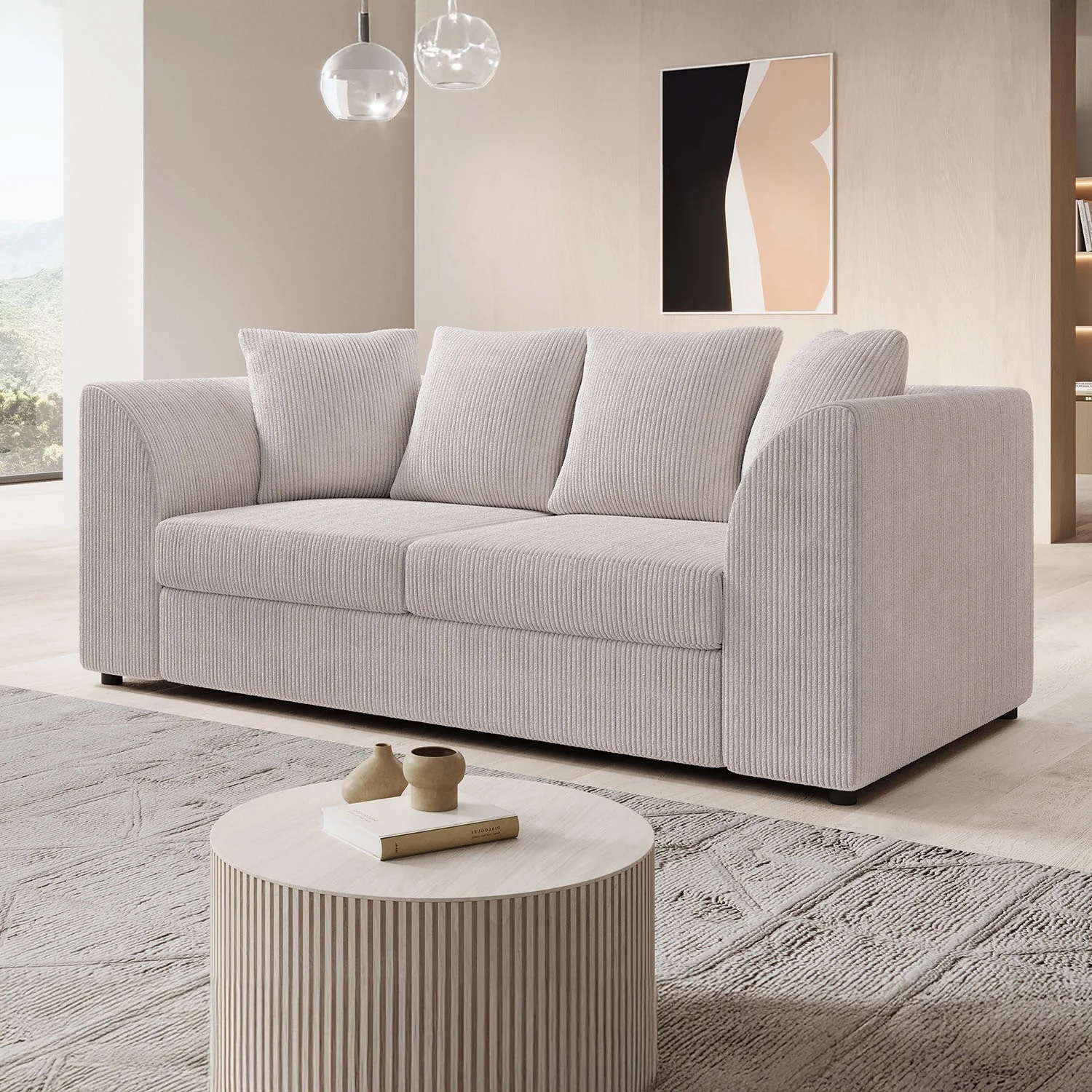 Foto: bankstel alfort 3 beige ribstof d36a907e 52f2 4e25 8a99 ef6f74b8430d  1 