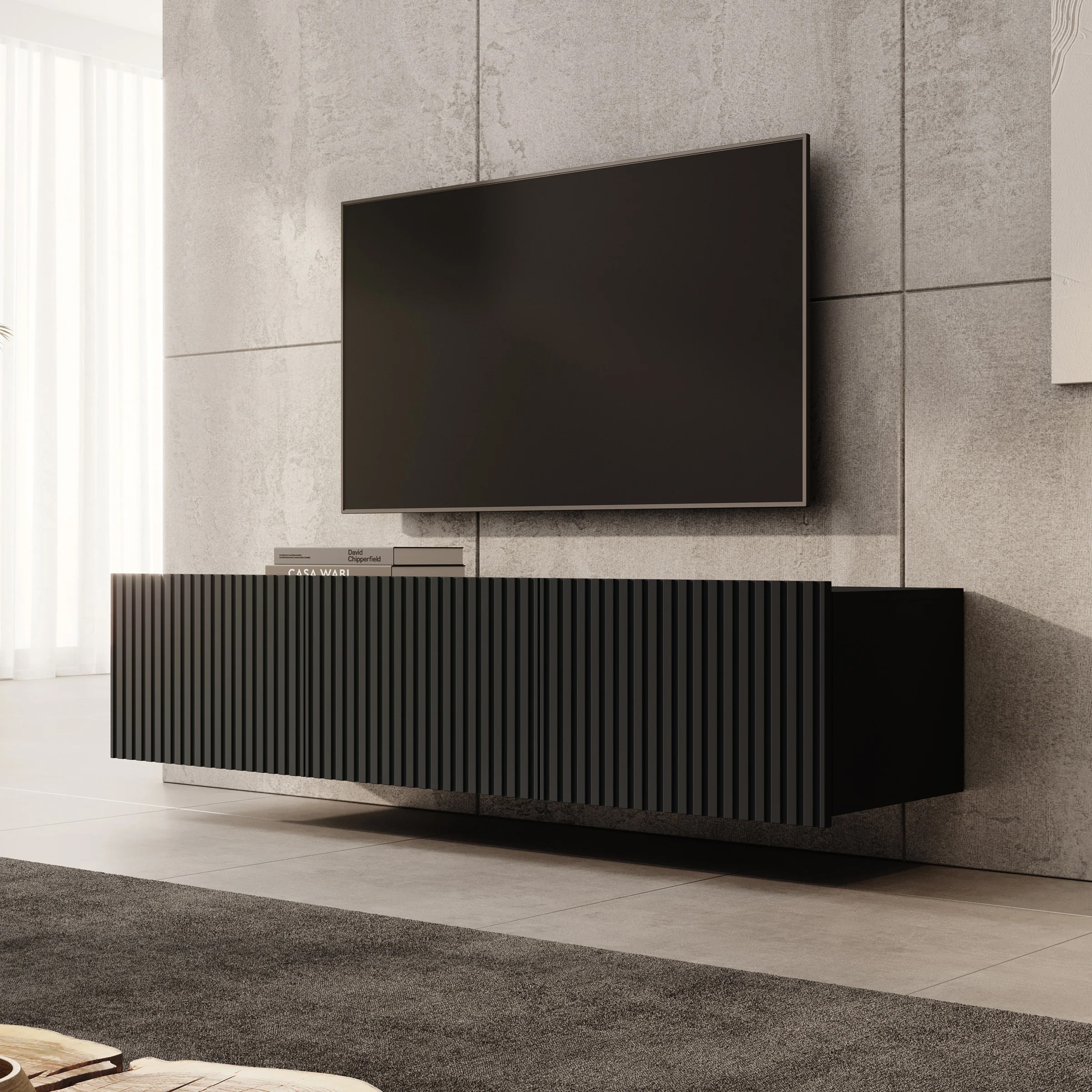 Foto: tv meubel kenderes   zwart   150 cm2