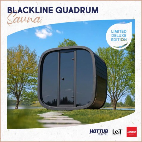 Foto : Leil Blackline Quadrum Sauna: moderne luxe voor in de tuin