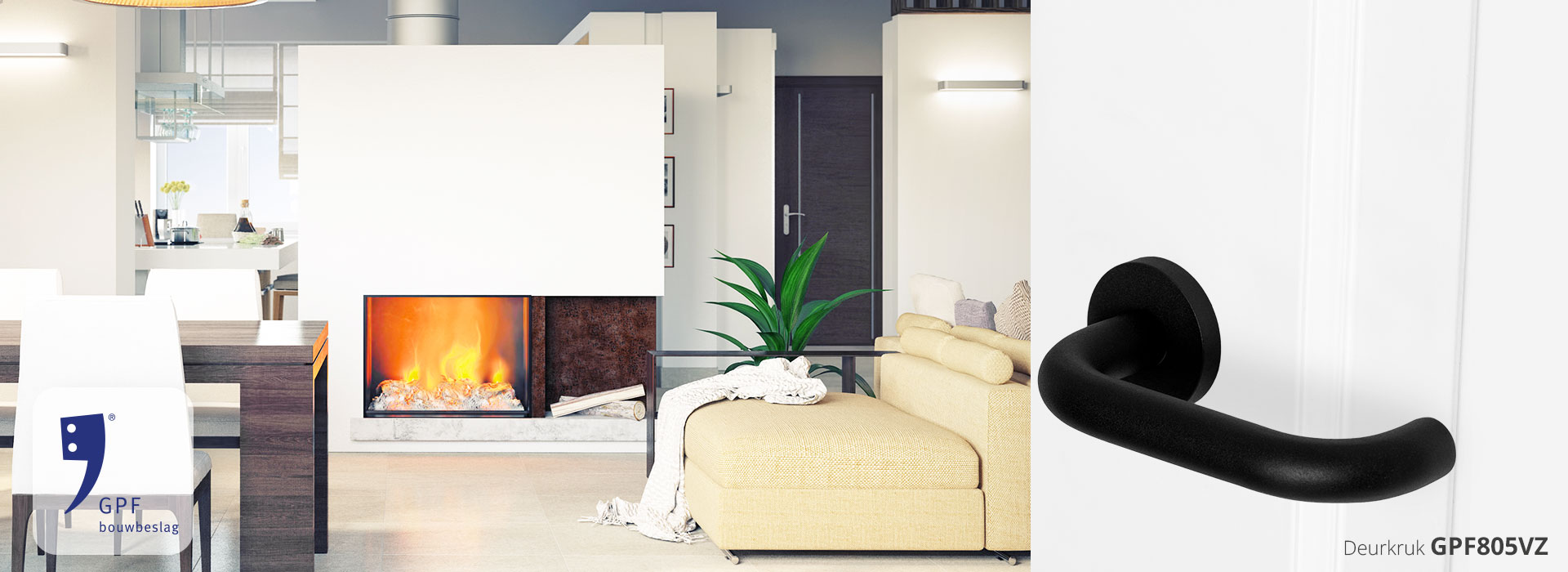 Foto: Sfeerimpressie GPF805VZ deurkruk op rozet B