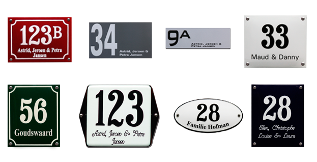 Foto: huisnummers verzameling