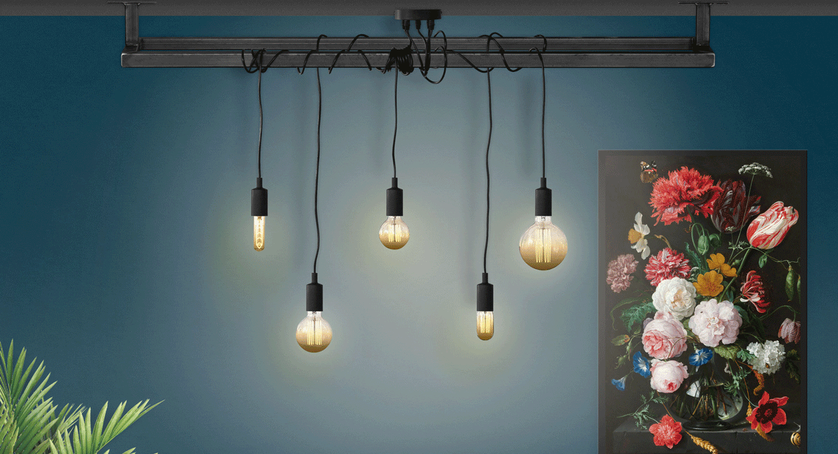 Foto: stalen lamp cubic colors patru FB