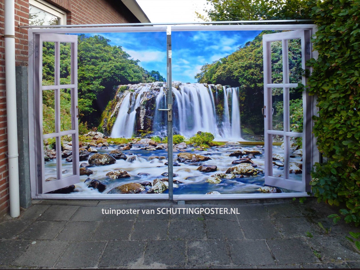 Foto: w3 tuinposter van schuttingposternl op tuinpoort