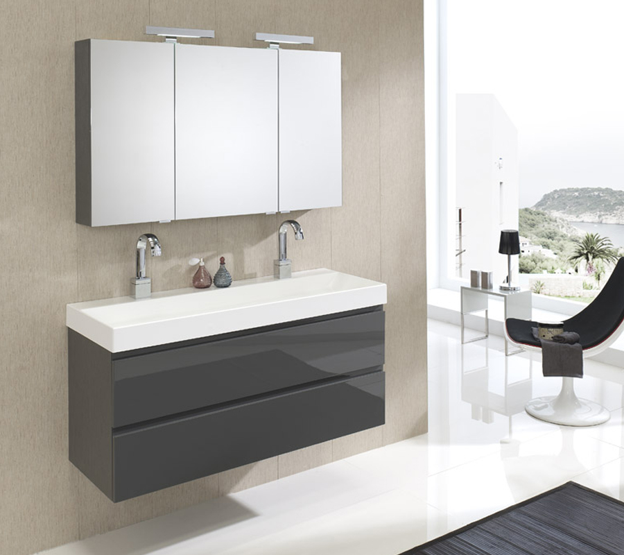 Foto: Badmeubel 125cm grijs