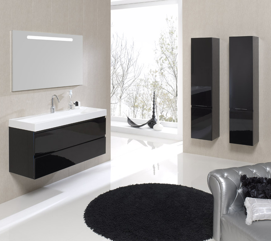 Foto: Badmeubel 125cm zwart