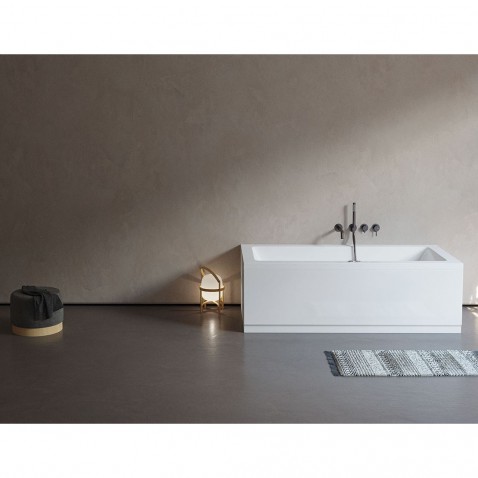 Foto : Inbouw Acryl Ligbad Cube – Glanzend Wit