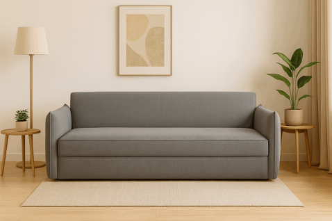 Foto : Nolan­-slaapbank: stijlvol en slim opgeborgen