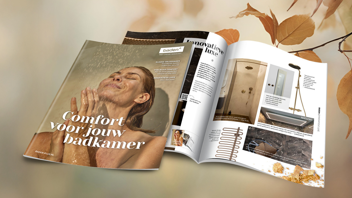 Foto : Baden+ folder vol slimme tips en innovaties