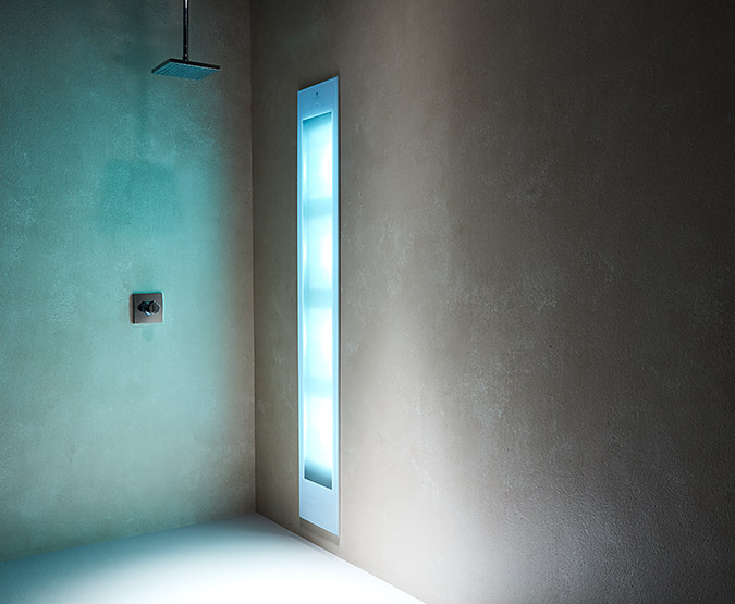 Foto: polaroid Sunshower Deluxe White daglicht douche badkamer badenplus