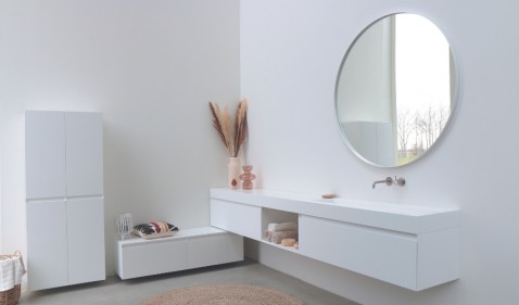 Foto : Trendy witte badkamer