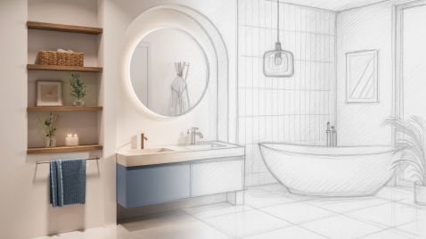 Foto : Tip: deel zelf je badkamer in met de ontwerptool van Baden+