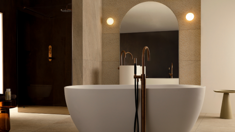 Foto : Tips: zo deel je een grote badkamer in