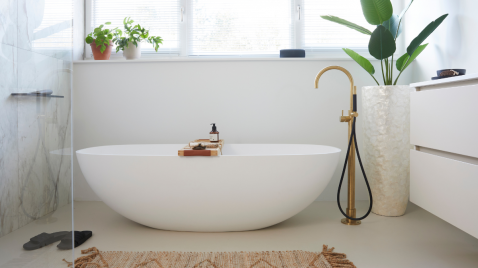 Foto : Woondroom: een natuurlijke badkamer