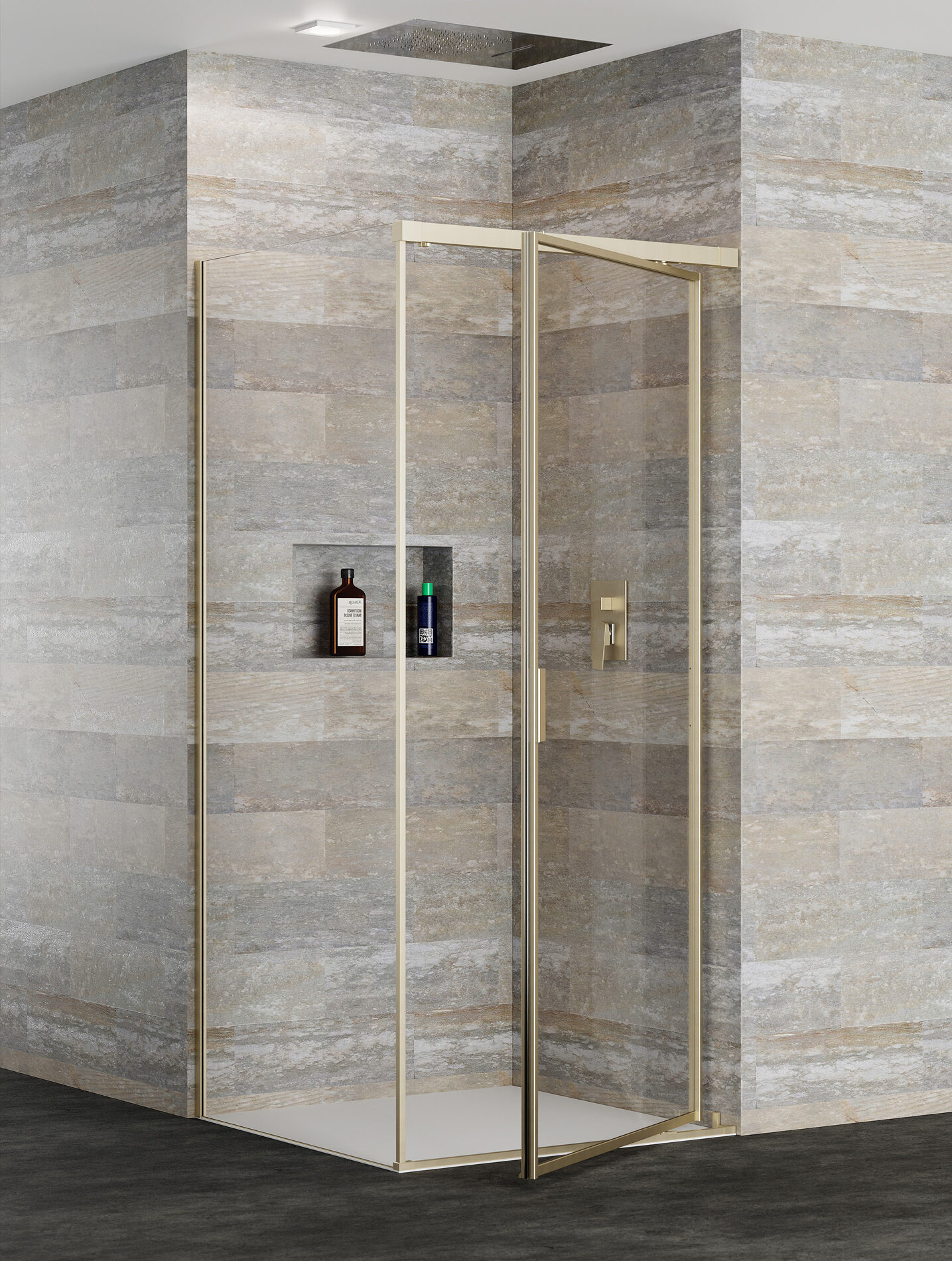 Foto : Een elegante draaideur voor een moderne badkamer