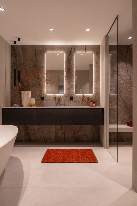 Foto : Sfeervolle badkamer met luxe details