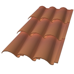 Foto: Tuile terre cuite type romane