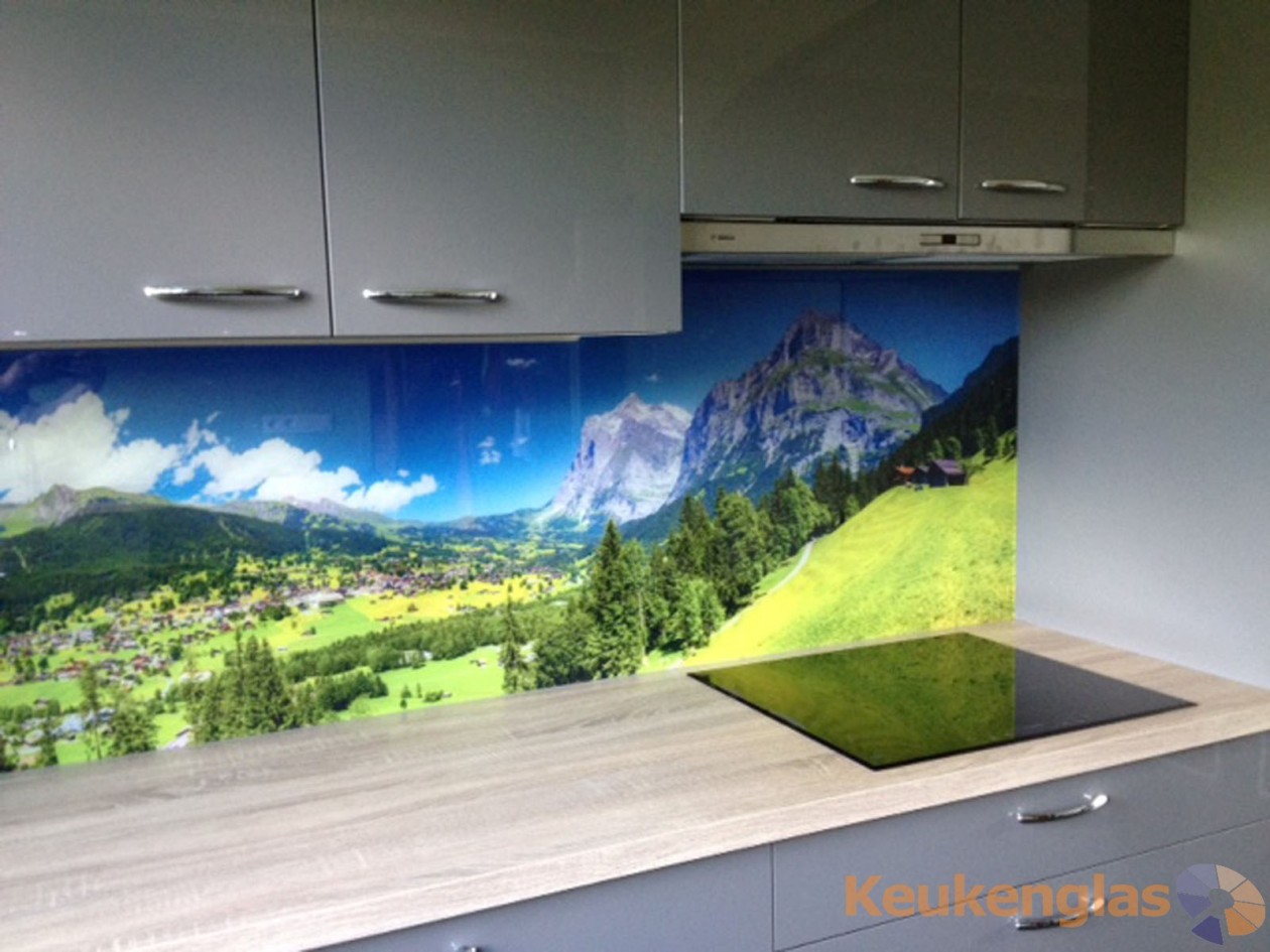 Foto: w3 Achterwand keuken afbeelding bergen Oostenrijk