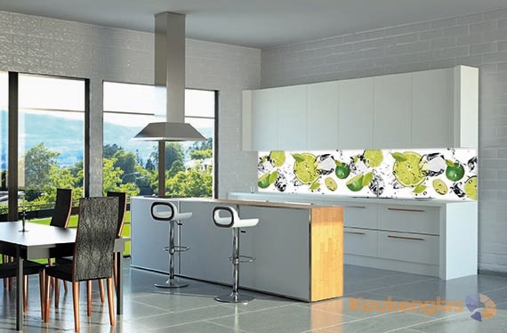 Foto: keuken achterwand citroenen