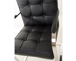 Foto: Design eetkamerstoel Deluxe IX zwart bovenaanzicht 308 248