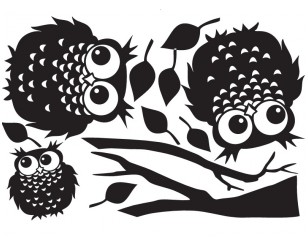 Foto: Raamsticker drie uiltjes Lipdus 2 308 248