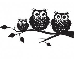 Foto: Raamsticker drie uiltjes Lipdus 3 308 248