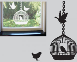 Foto: vogelkooi vogels raamsticker lipdus 308 248