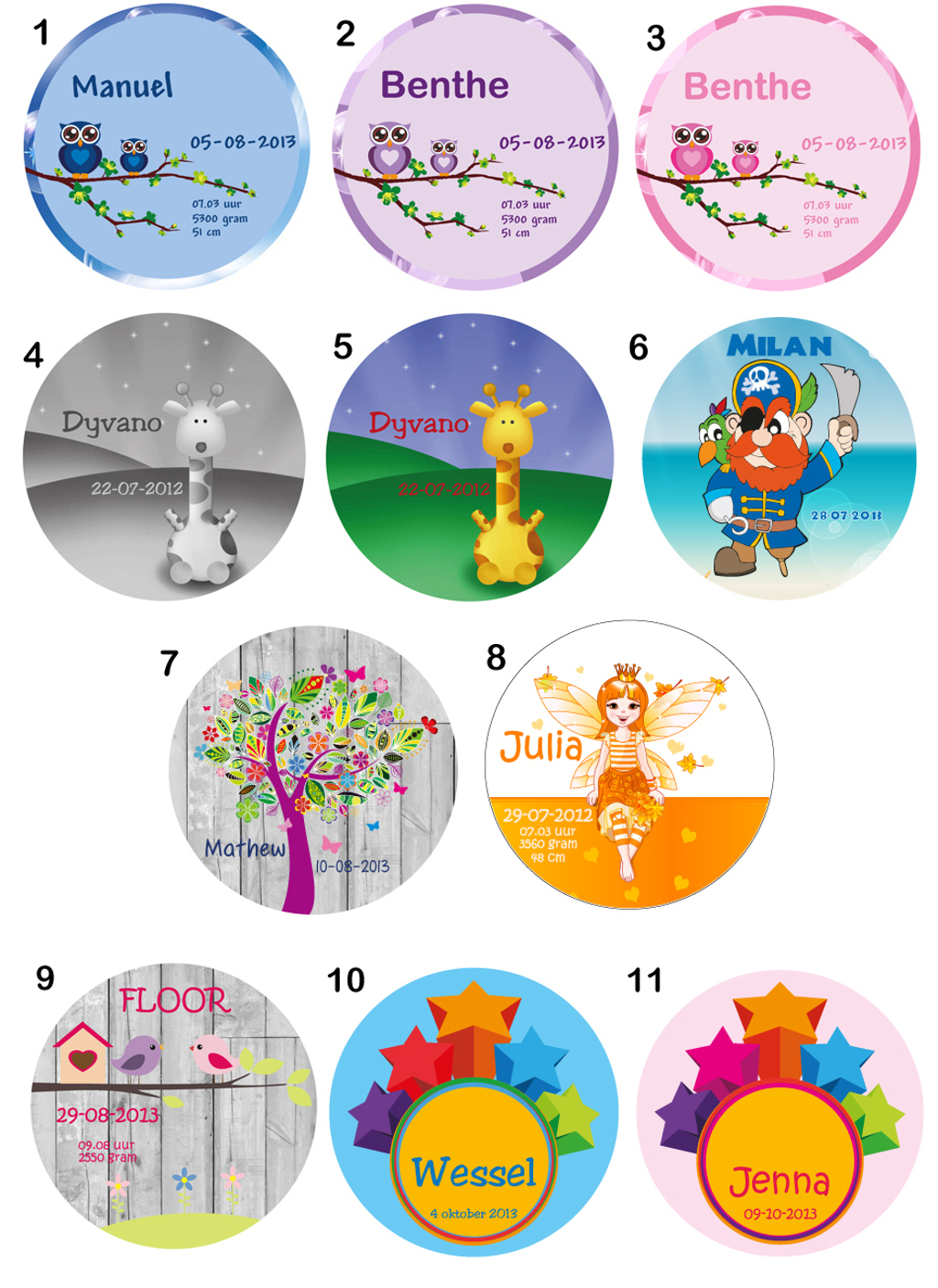 Foto: houten klokken printen hummeltje