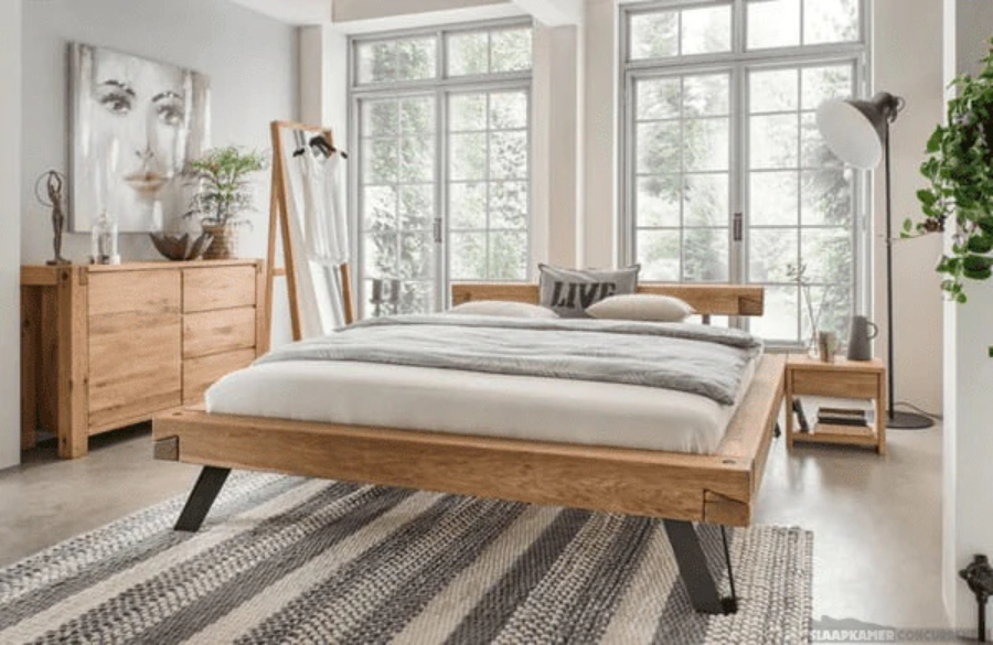 Foto : Woodstock Balkenbed III met hoofdeinde Balk IV