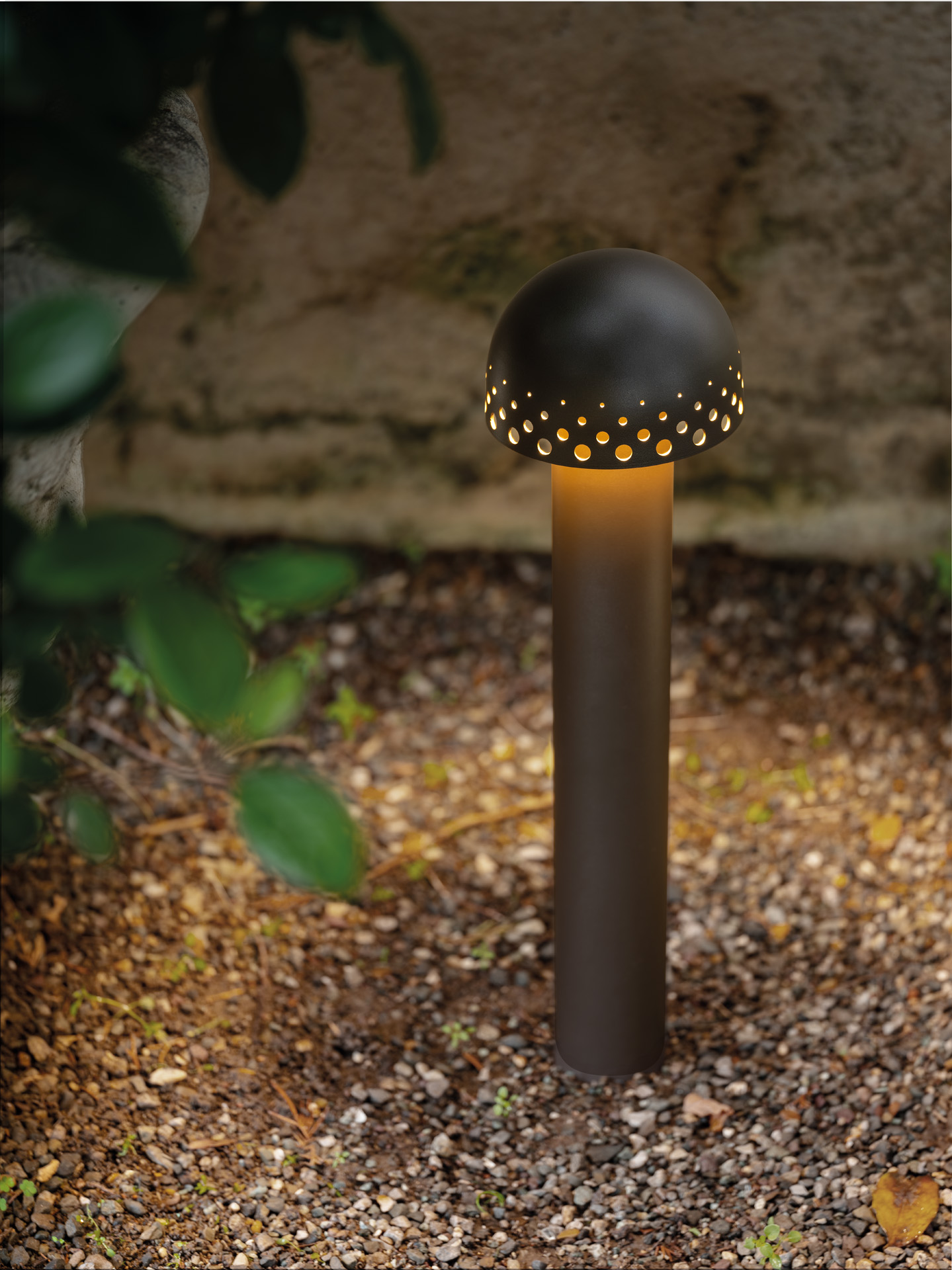 Foto: Buitenlamp lombardo Mushu bruin 30cm