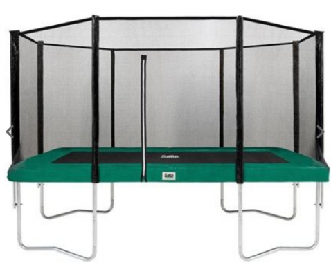 Foto : Salta trampoline Combi rectangular 396x244 cm. kleur Groen