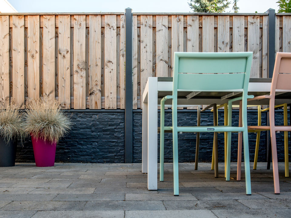 Foto: Luxe hout betonschutting 01