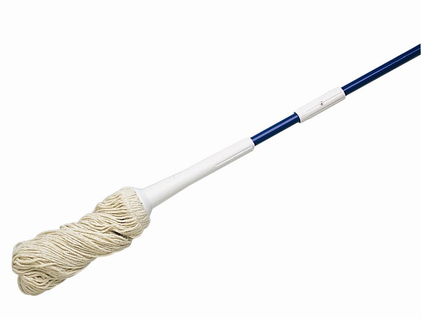 Foto: blauwe mop