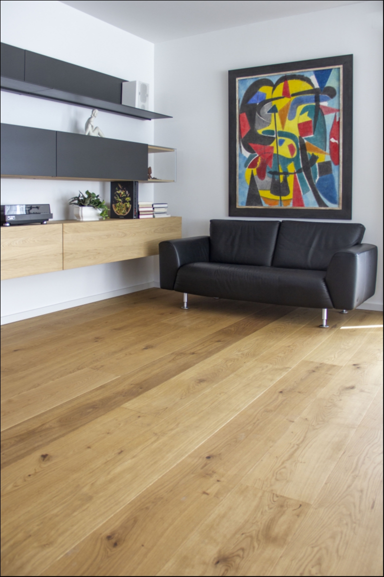 Foto: Houten vloer eiken woonkamer Cinzetno Custom Made